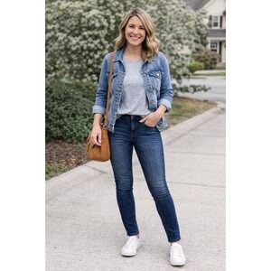 Vigoss Ace Skinny Jeans Womens 29 Dark Wash Stretch Denim Blue Pants #0121